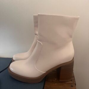 Women's White Ankle Boots